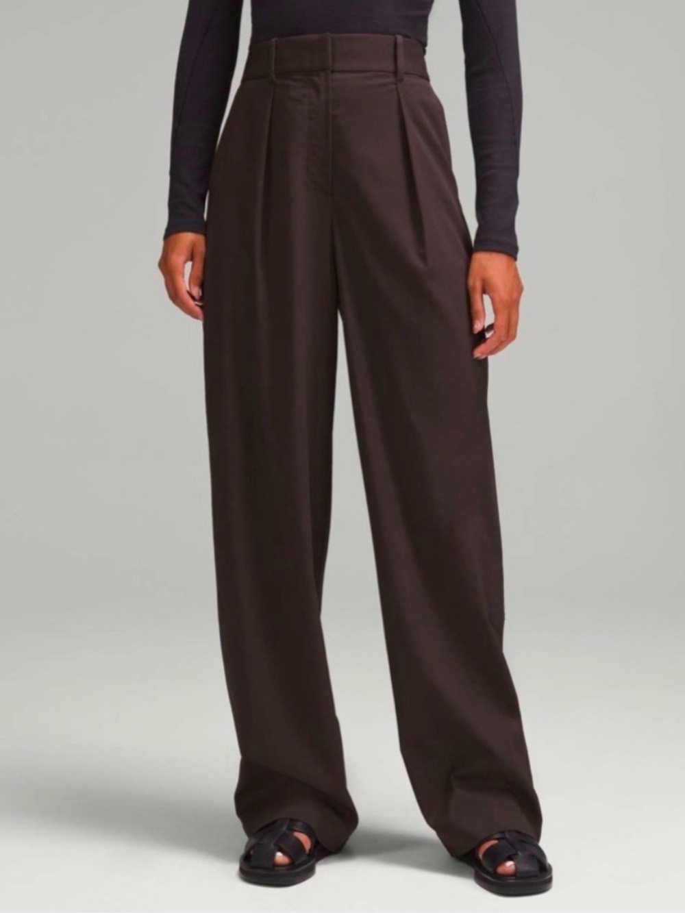 Lululemon Espresso Pleat-Front High-Rise Trouser (inseam 27 inch)
